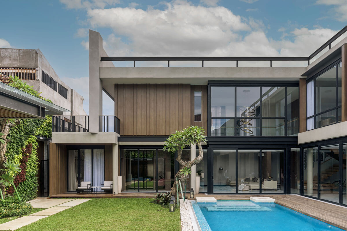 Fibercement Fasad (facade) dinding estetik